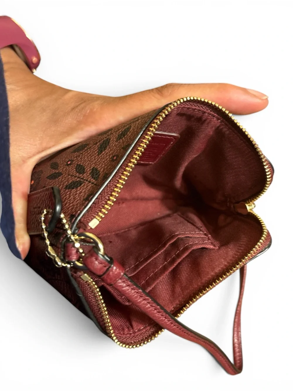 Coach wristlet carry evening